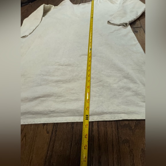 Krista Larson Oversized Asymmetrical Tunic Dress Top One Size Ivory Lagenlook Q - Picture 7 of 8